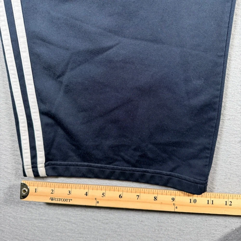 Vintage Adidas Men Blue Track Pants Athletic‎ Side Stripe Elastic Waist 2XL